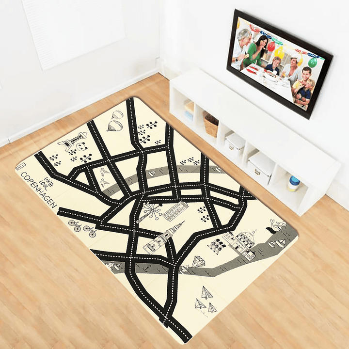 Children Kids Room Game Play Mat Baby Crawling Rug Carpet Cotton Floor Blankets