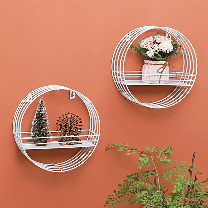 1 Tier Wall Shelf Iron Hanging Storage Holder Display Rack Organizer Home Decor