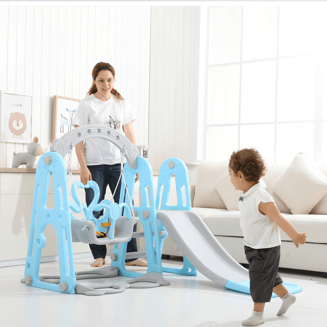 3 in 1 Climber Slide Play-Set Basketball Hoop Safety Play Toy Family Game Children Amusement Park Outdoor Indoor