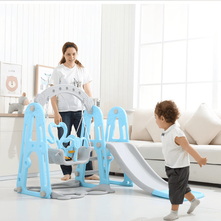 3 in 1 Climber Slide Play-Set Basketball Hoop Safety Play Toy Family Game Children Amusement Park Outdoor Indoor