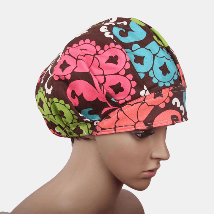 Surgical Scrub Hat Cap Bouffant Print Theme Fabric Medical