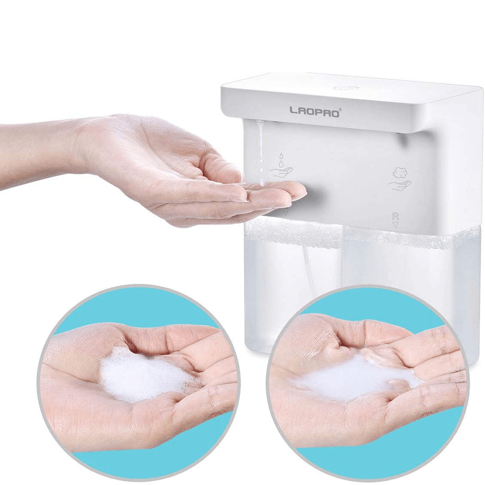 Automatic Soap Dispenser Double Outlets Touchless Infrared Sensor Liquid Foam Soap Dispenser Hand Saniziter Bathroom Kitchen