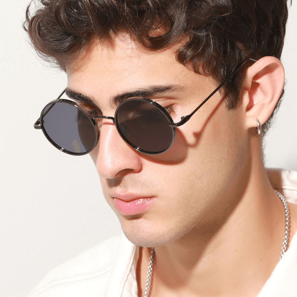 Unisex Retro Metal round Shape Fashion UV Protection Sunglasses