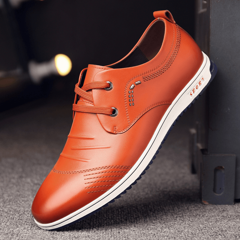 Men Non Slip Soft Casual Leather Shoes