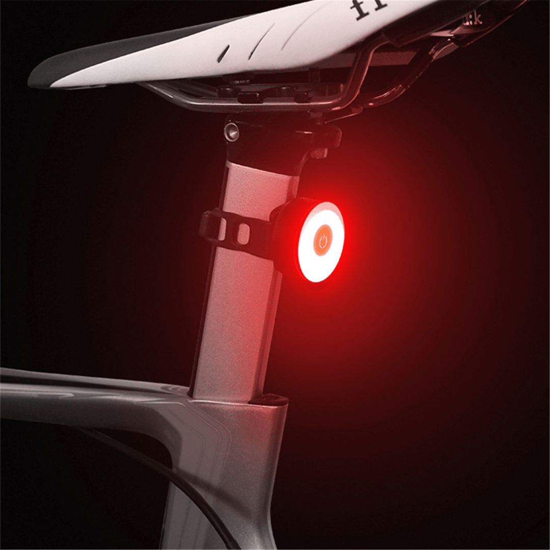 BIKIGHT COB LED Cycling Rear Warning Light 5 Modes USB Rechargeable Waterproof Bike Tail Light