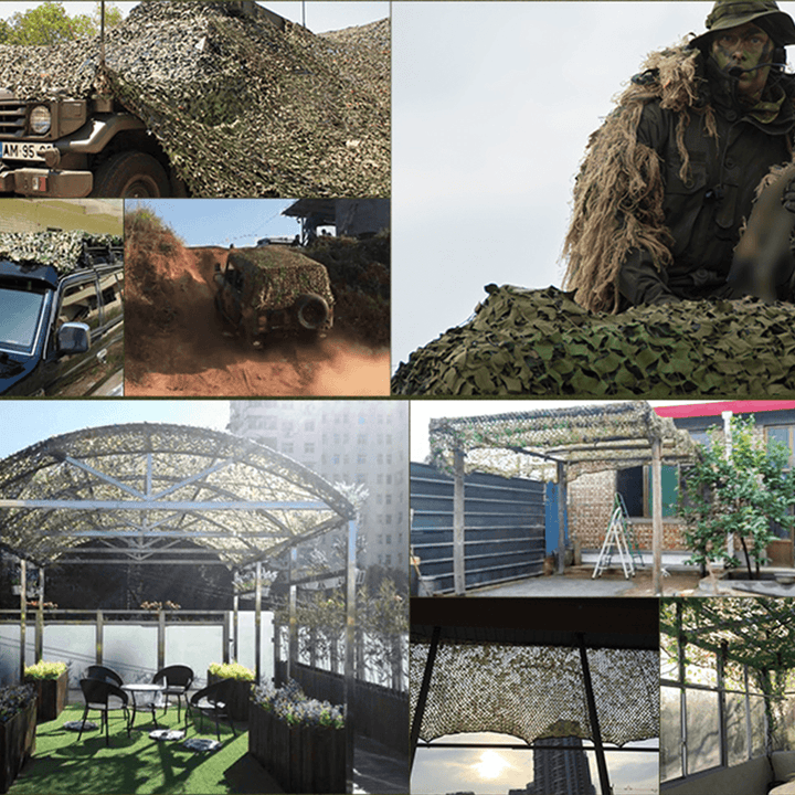 150D 120G Polyester Oxford Fabric Net PET Fibre Camouflage Camo Netting Hunting Sun Shade Car Cover Net