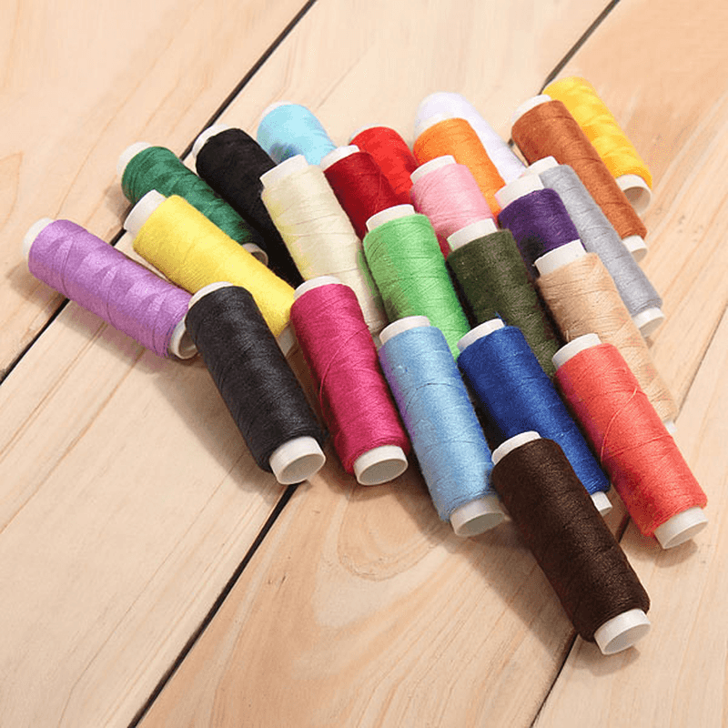 24 Color Cotton Sewing Thread Spools Sewing Machine Accessories