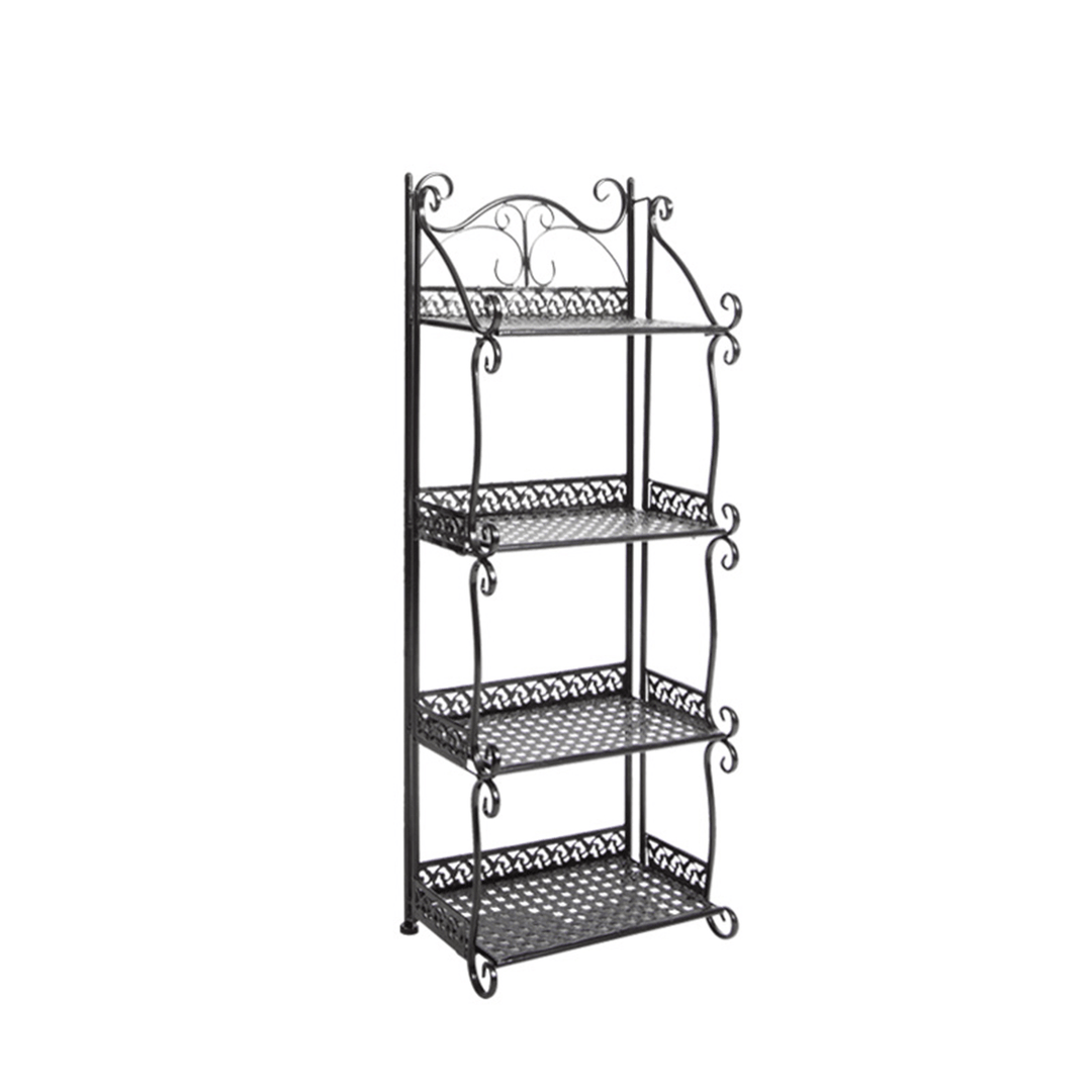 1 Piece 3/4/5 Tiers Folding Storage Shelf Nordic Minimalist Multifunctional Bookshelf Storage Racks Holders for Office Home Bedroom Bathroom Kitchen