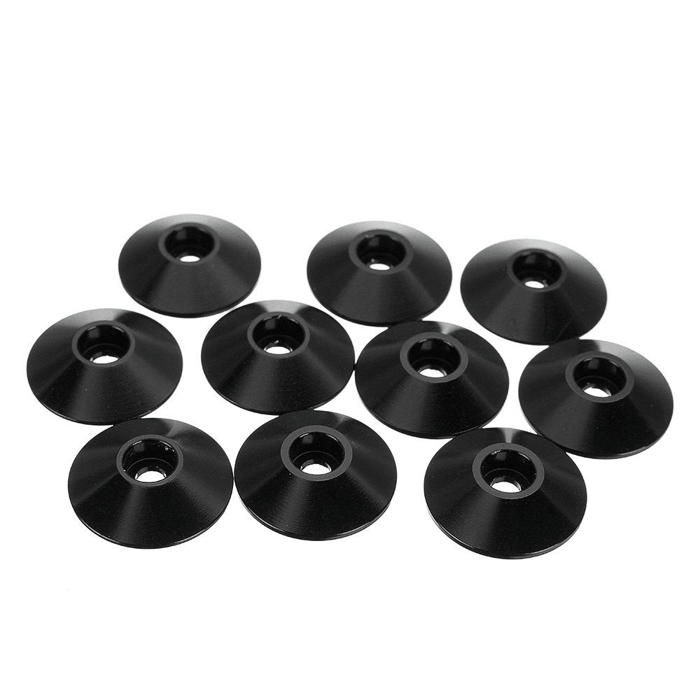 Suleve‚Ñ¢ M3AN10 10Pcs M3 Cap Head Screw Cup Washer Extra Large Gasket Aluminum Alloy Multicolor - MRSLM