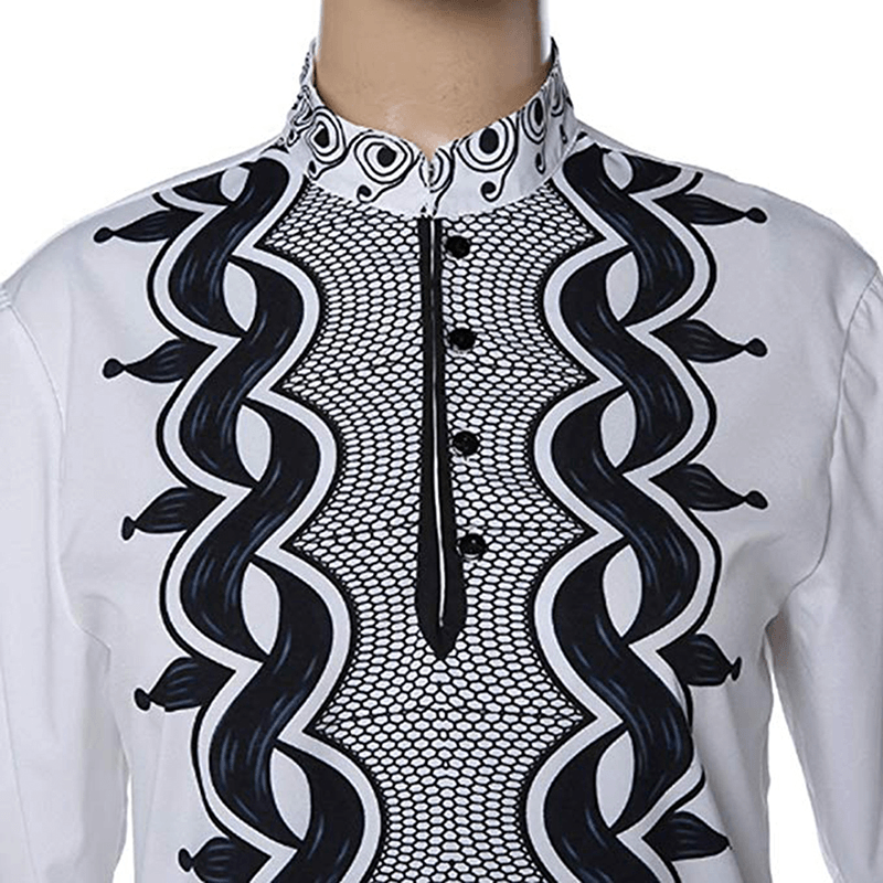 Men'S African Style Loose Printing Casual T-Shirts