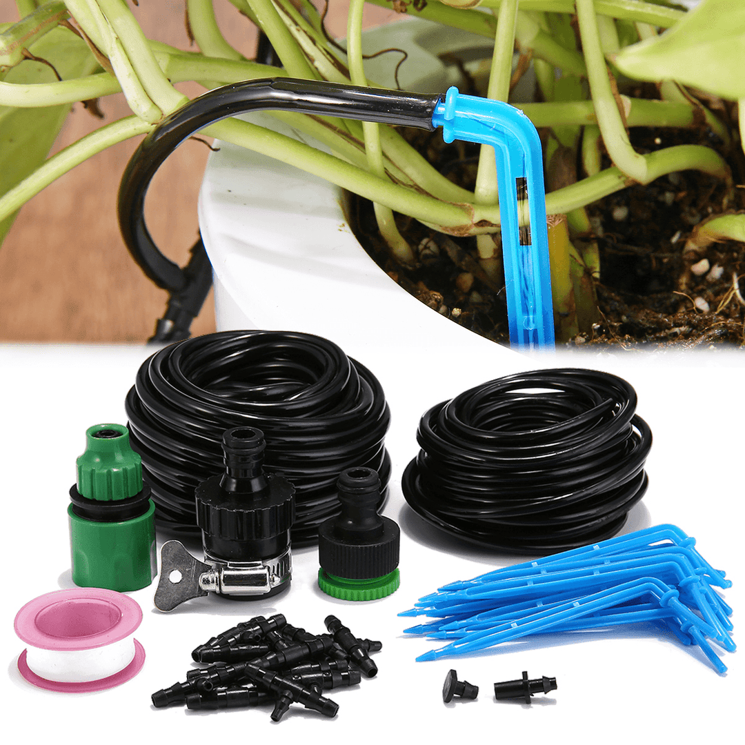 37PCS Automatic Micro-Drip Irrigation System 10M 8M Garden Irrigation Spray Self Watering Kits