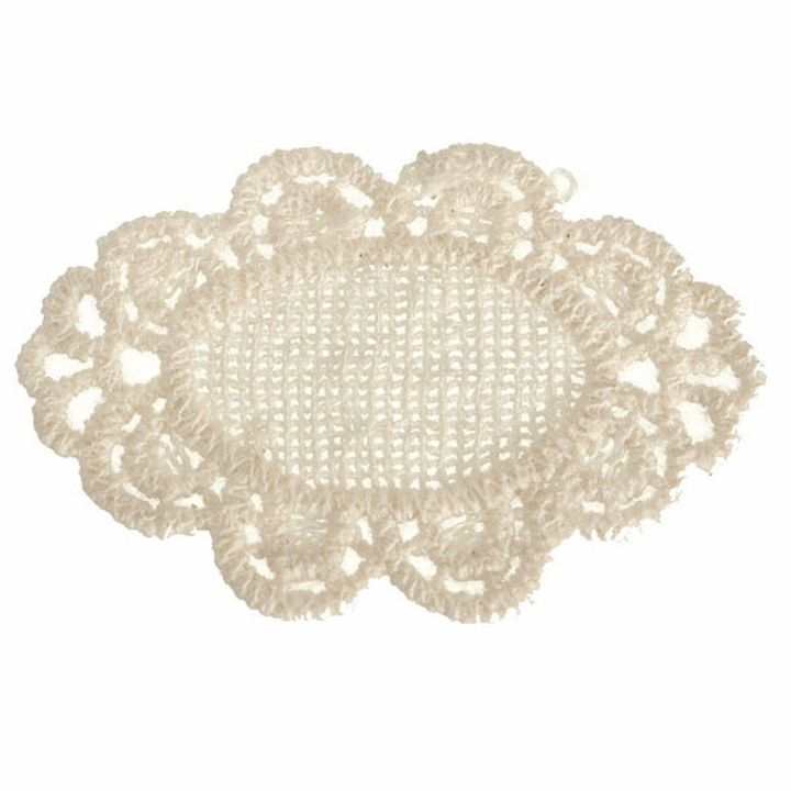 55X35Mm White Flower Polyester Embroidery Lace Trim DIY Sewing Needlework Accessories