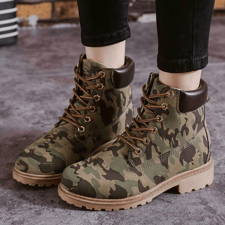 Women Fur Lining Lace up Outdoor Winter Casual Snow Ankle Boots