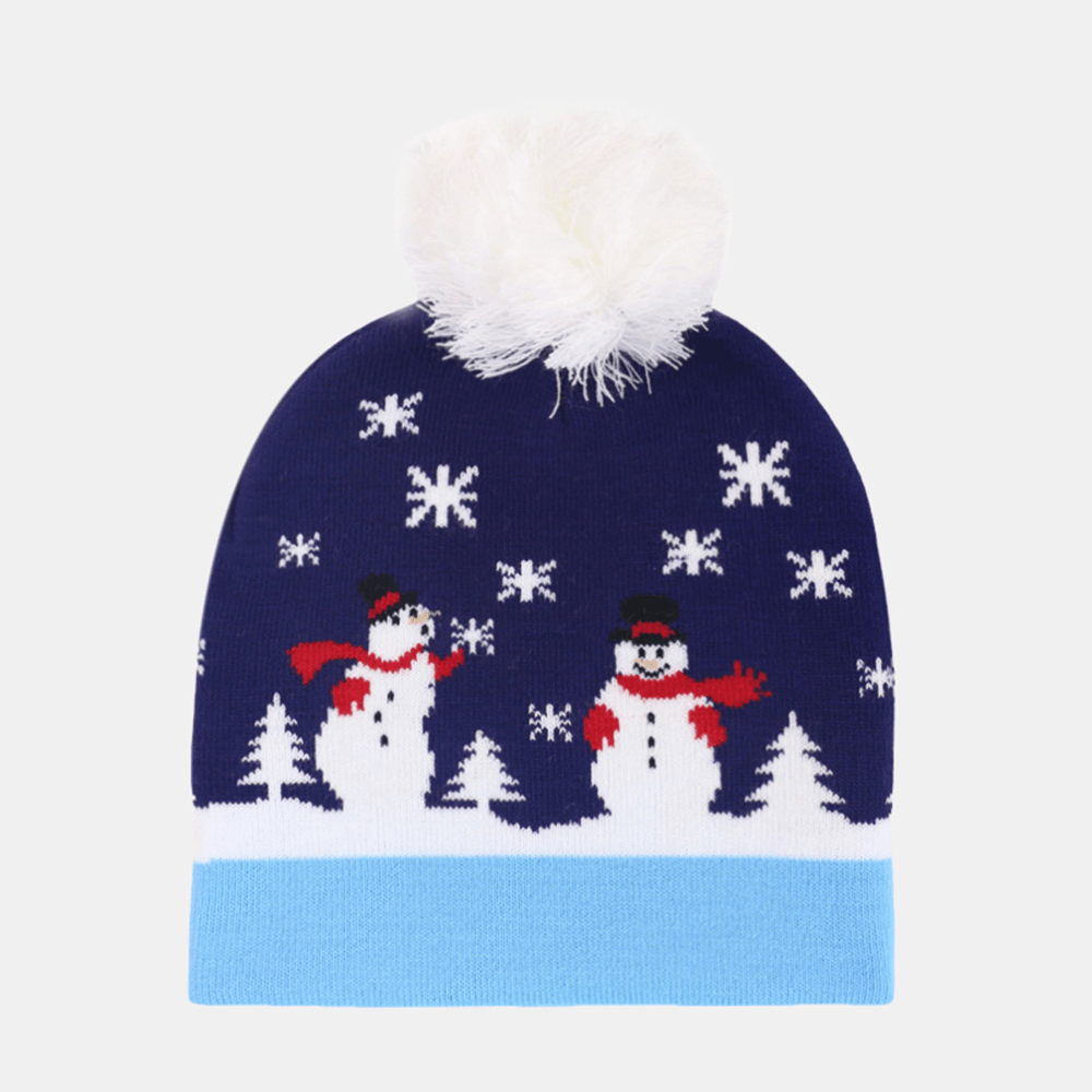 Christmas Knitted Jacquard Hat Unisex Warm Beanie Caps - MRSLM