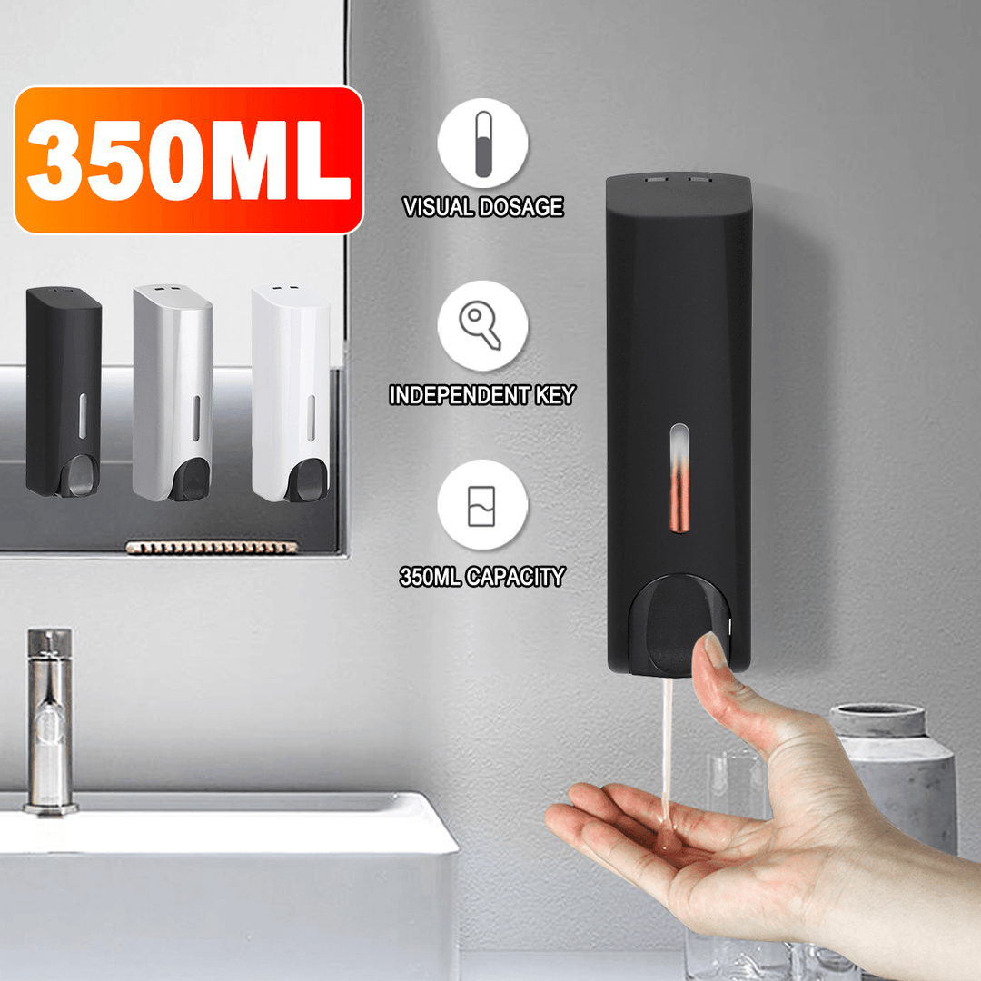 Bakeey Soap Dispenser Wall Mount Shower Bath Shampoo Dispenser Liquid Soap Container Bathroom Accessories