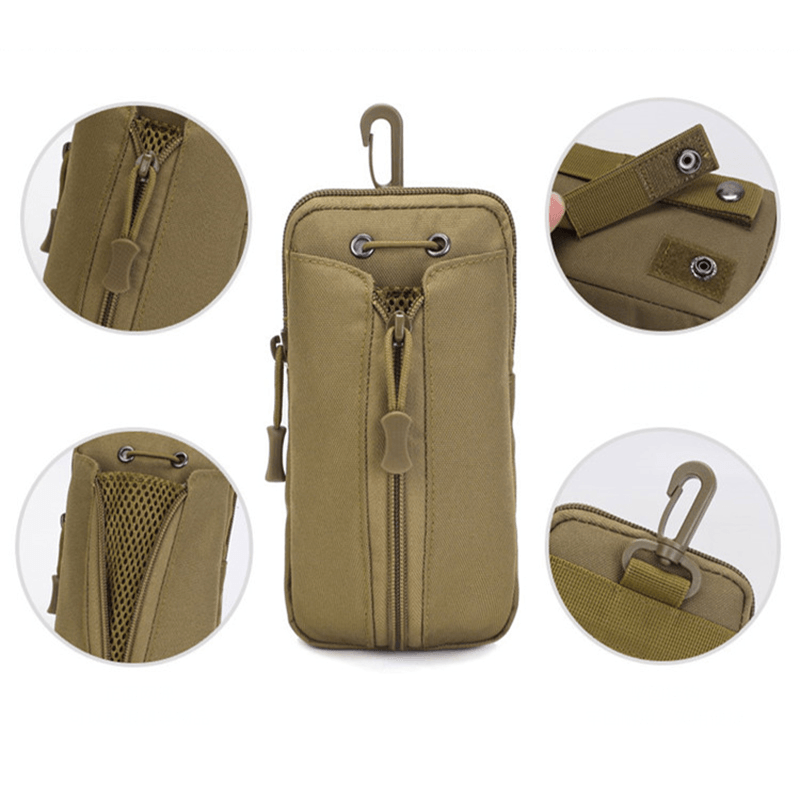 ZANLURE Military Nylon Waterproof Tactical Bag Portable Kettle Bag Phone Bag Waist Bag