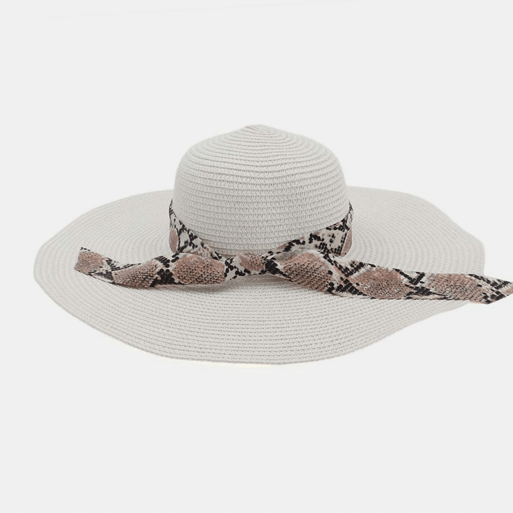 Women Sunscreen Vacation Beach Wild Brim Sun Hat Elegant Stylish Bowknot Straw Hat