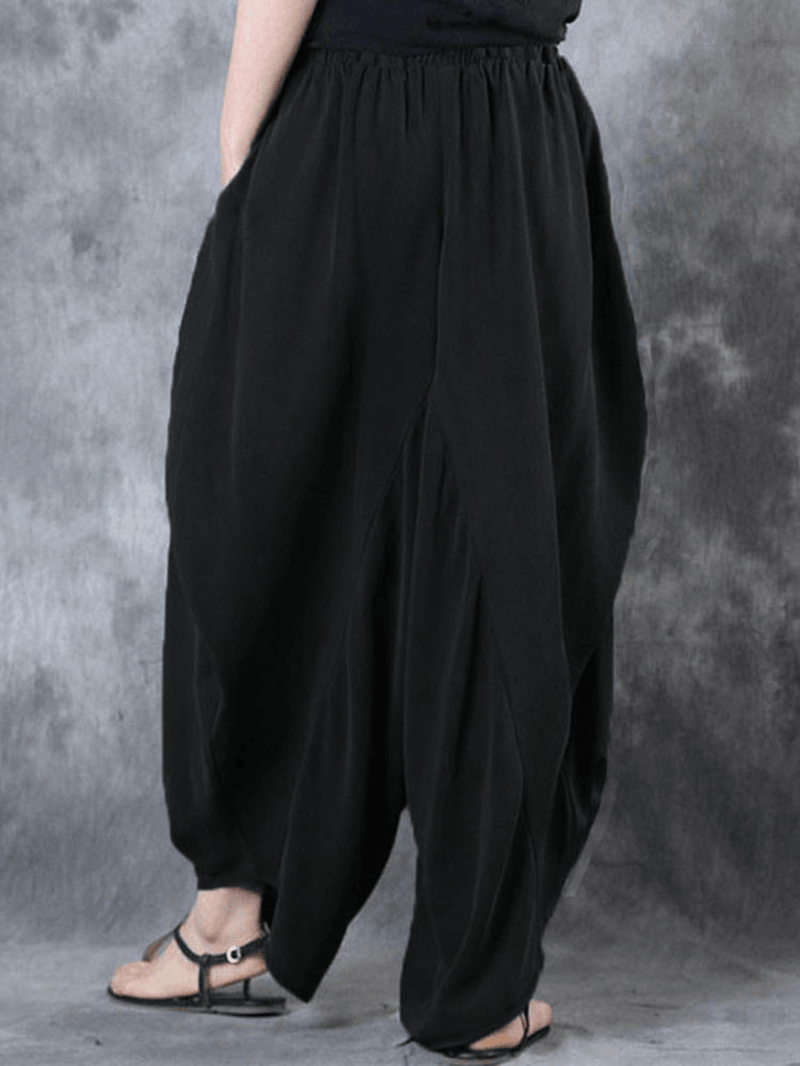 Women High Elastic Waist Loose Harem Baggy Pant