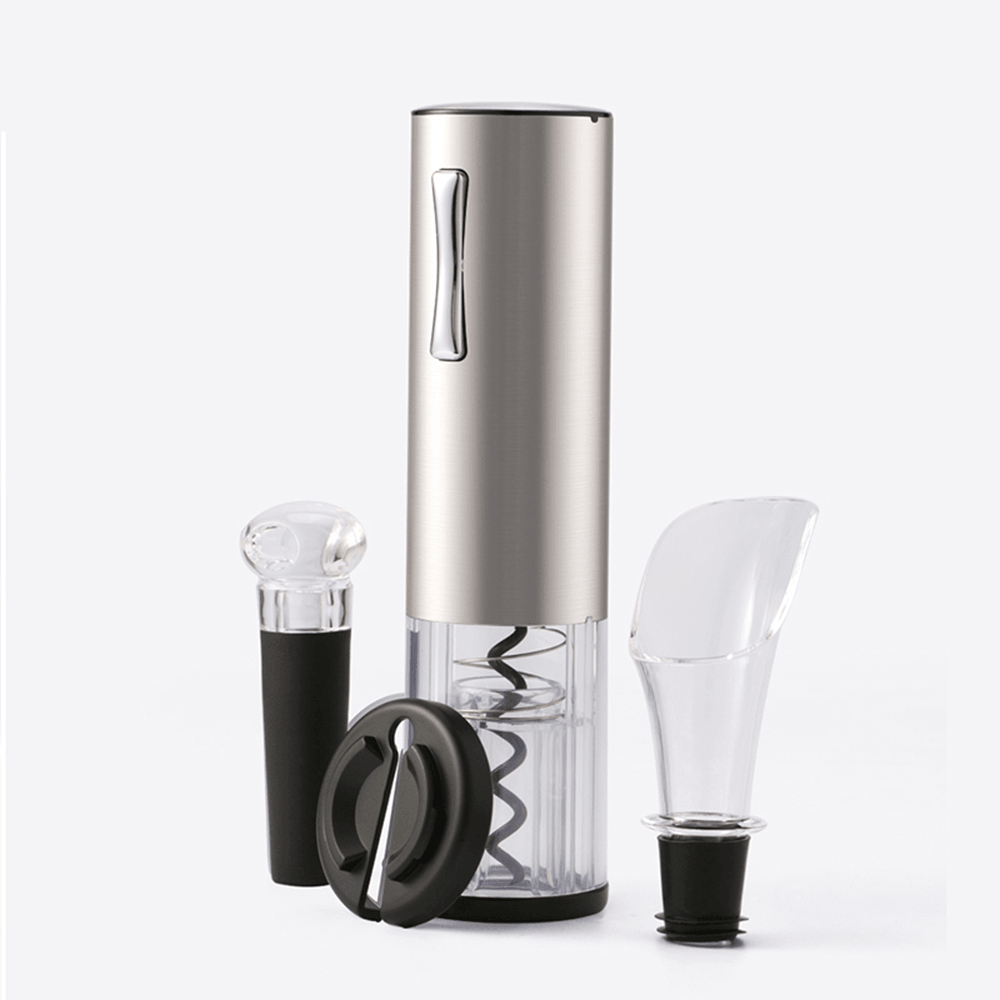 Vino Opener Automatic Corkscrew Electric Bottle Openers Set with Vino Stopper Gift Box USB Charging Cable Kitchen Accessories