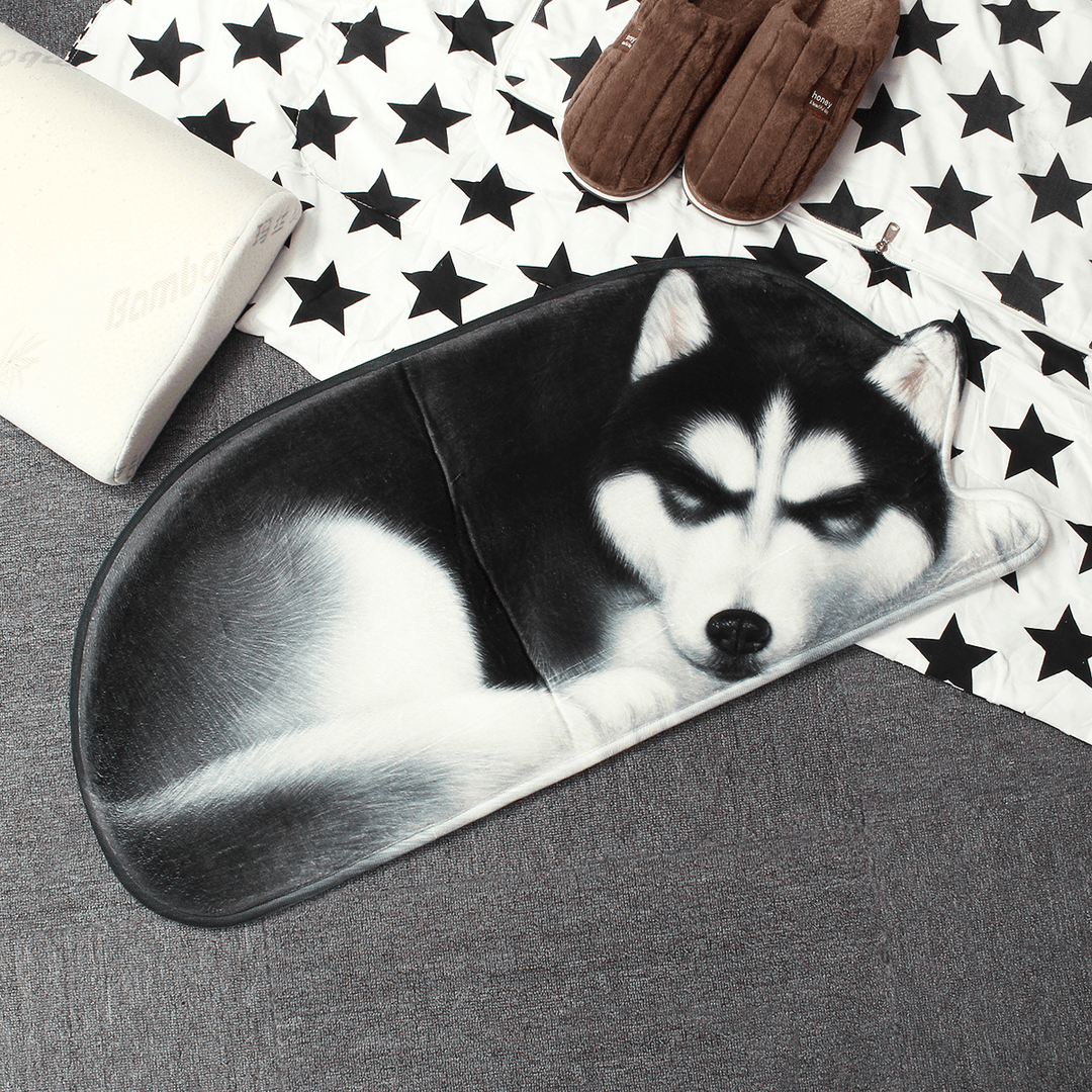 3D Cute Dog Pattern Doormat Indoor Print Door Mat Suedel Floor Rugs - MRSLM