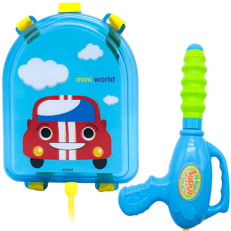 Children'S Beach Playing in the Water Stall Toy Transparent Backpack Water Gun Pull-Out Water Gun