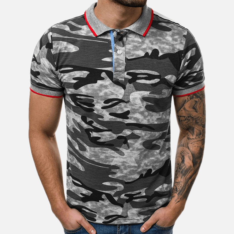 Mens Summer Camouflage Printed Casual Shirts