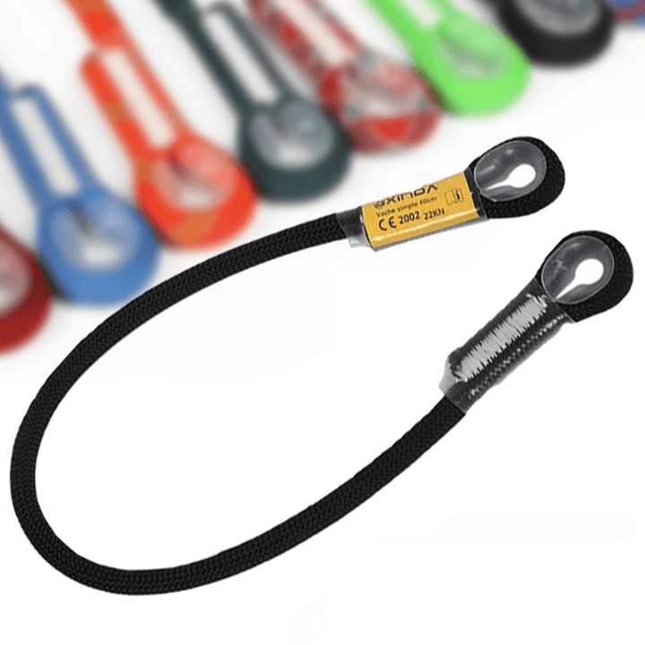 Outdoor Camping Hiking Safety Rope Rock Climbing Mountaineering Sling Loop Rope Life Rope-Black 60/100/120/150/200Cm - MRSLM