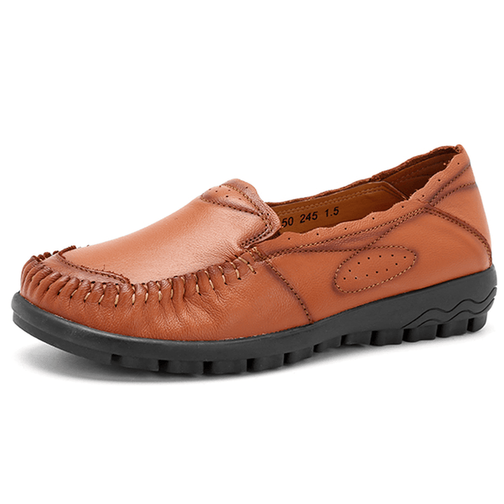 Genuine Leather Women Comfy Casual Flat Loafers