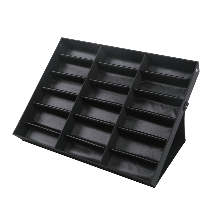 18 Grids Eyeglass Sunglasses Glasses Storage Display Box Grid Stand Case Box Holder