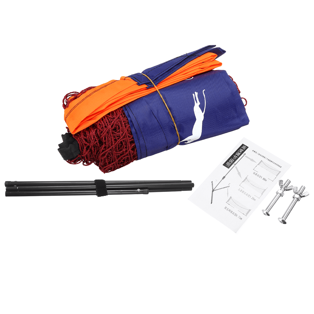 510X72-155Cm Adjustable Badminton Net Folding Volleyball Tennis Badminton Net Frame Bracket Support Sports Accessories with Storage Bag