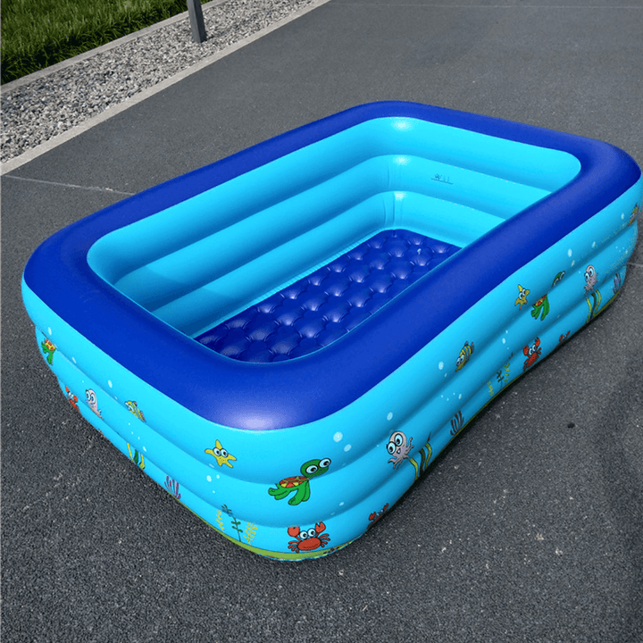 Yingtai 1.3M/1.8M/2.1M Three-Ring Rectangular Children'S Inflatable Swimming Pool for Outdoor