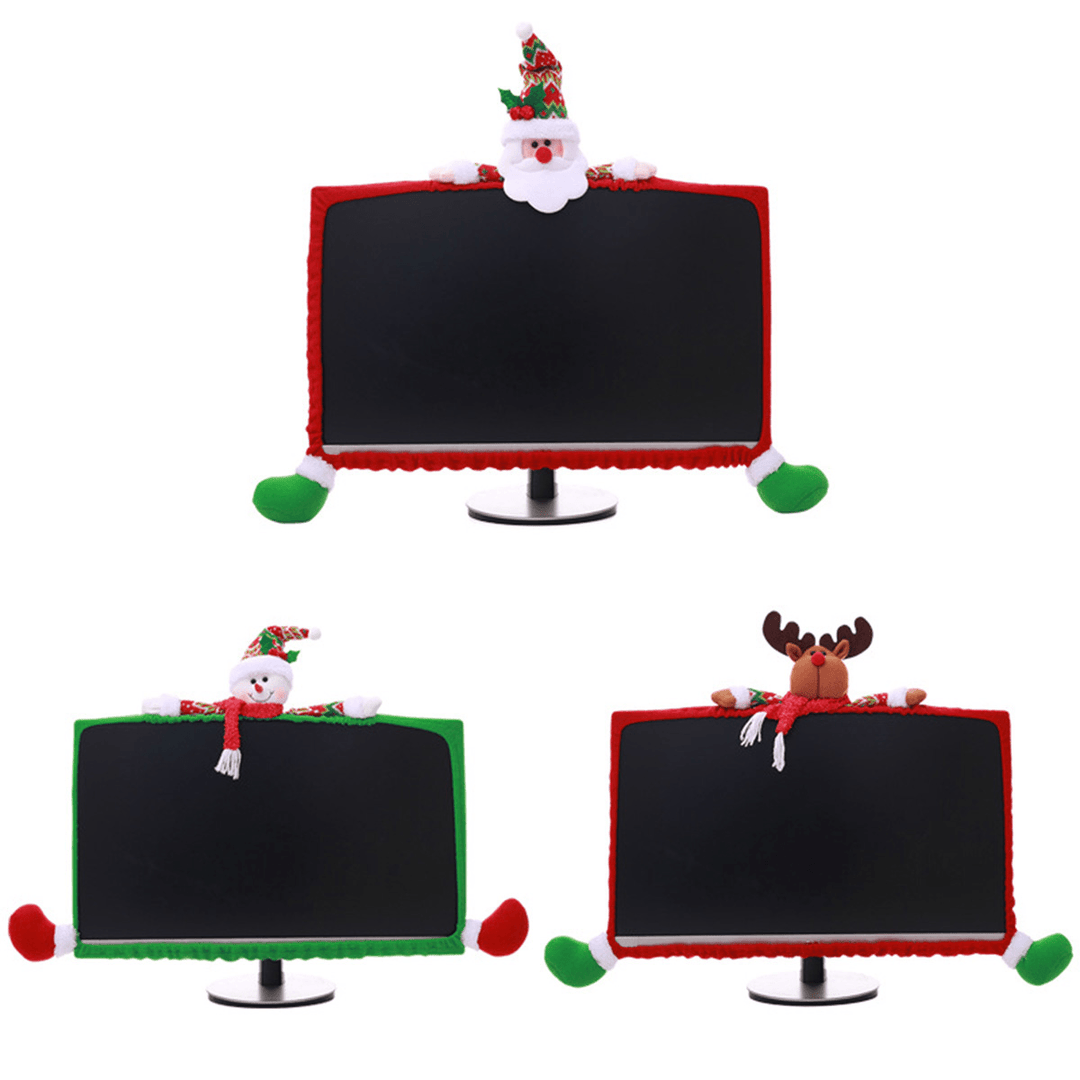 3 Style Christmas Computer Laptop LCD Screen Monitor Decor Cover Suit 19-27"