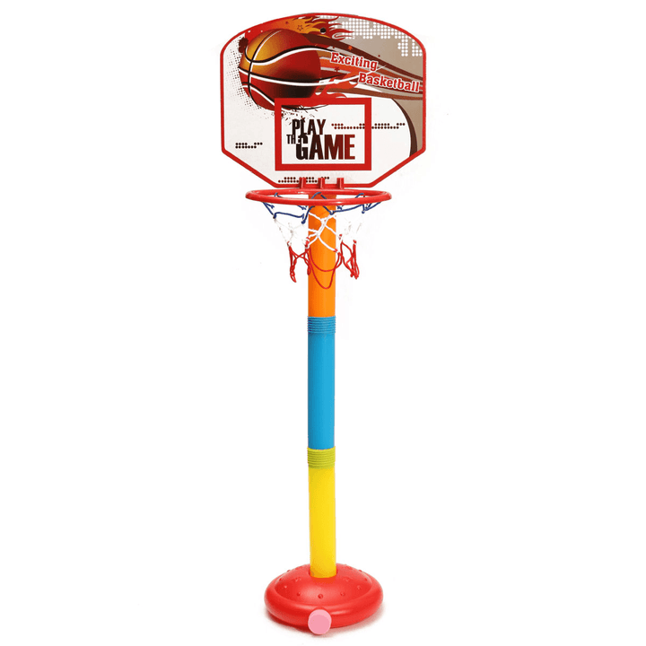 4-Gears Height Children 'S Outdoor / Indoor Liftable Basketball Stand Set with Basketball + Pump Home Fitness Kids Toys