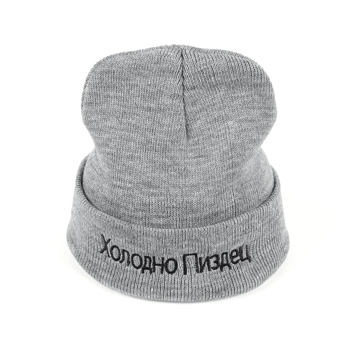 Men and Women Embroidered Knitted Hats