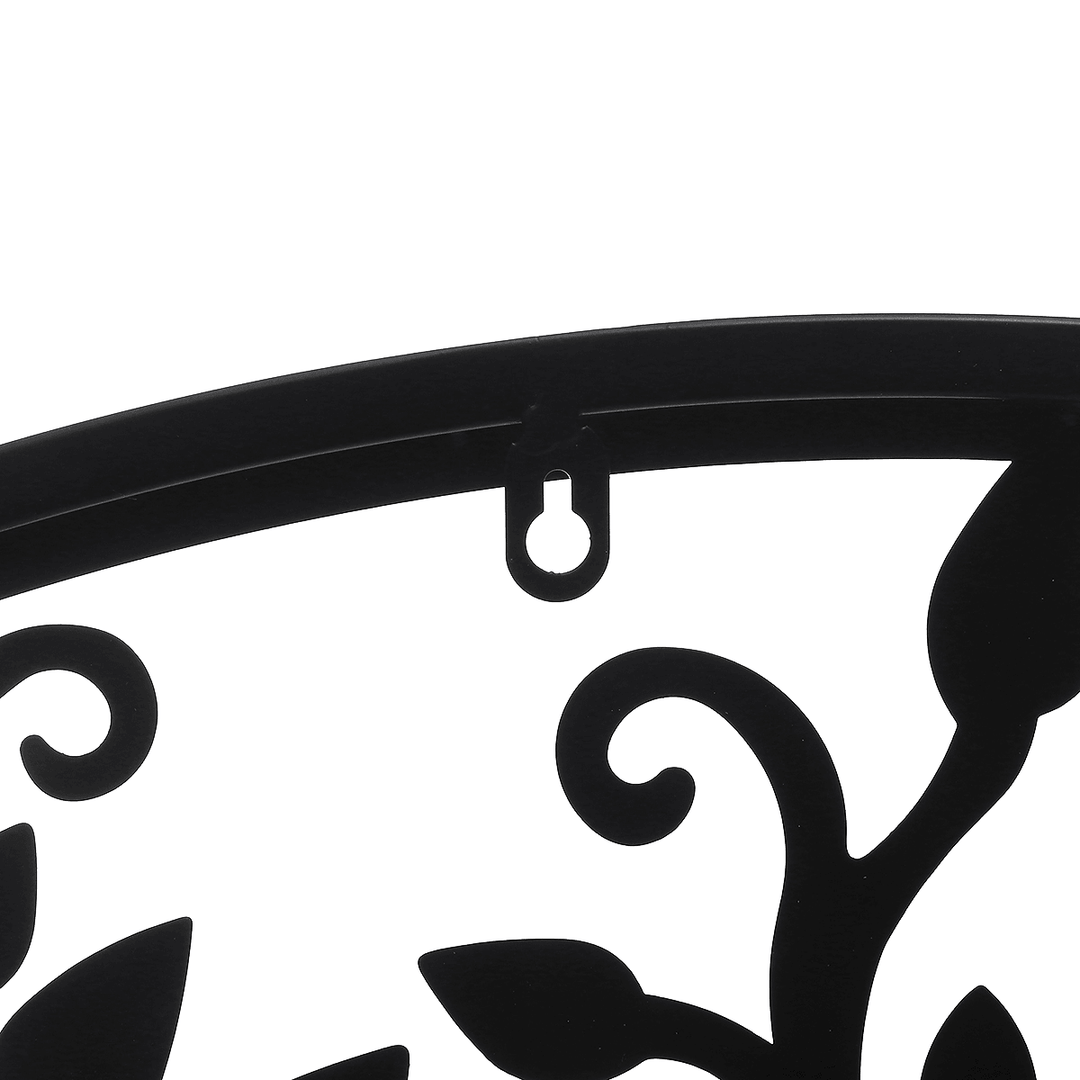 39In Black Tree of Life Metal Hanging Wall Art round Sculpture Home Garden Decoration