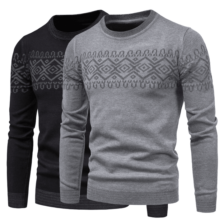 Men'S Knitwear Men'S round Neck Long Sleeve Fashion Sweater Base