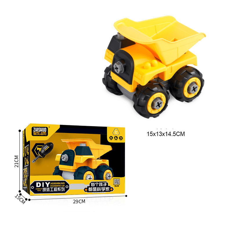 Screw and Assemble Block Engineering Truck Toy