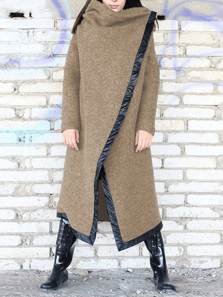 Casual Women Loose Stand Collar Long Coats