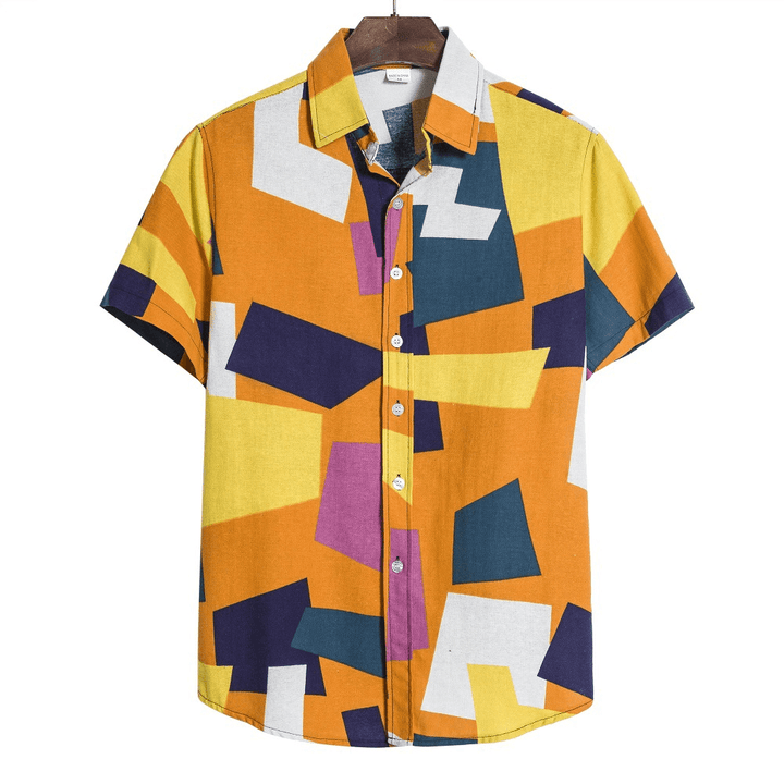 Men S Geometric Print Shirt