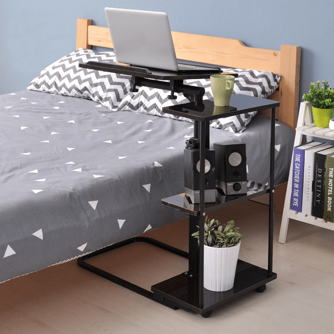 Laptop Desk Table Computer Tray Mobile Height Adjustable Home Bedside