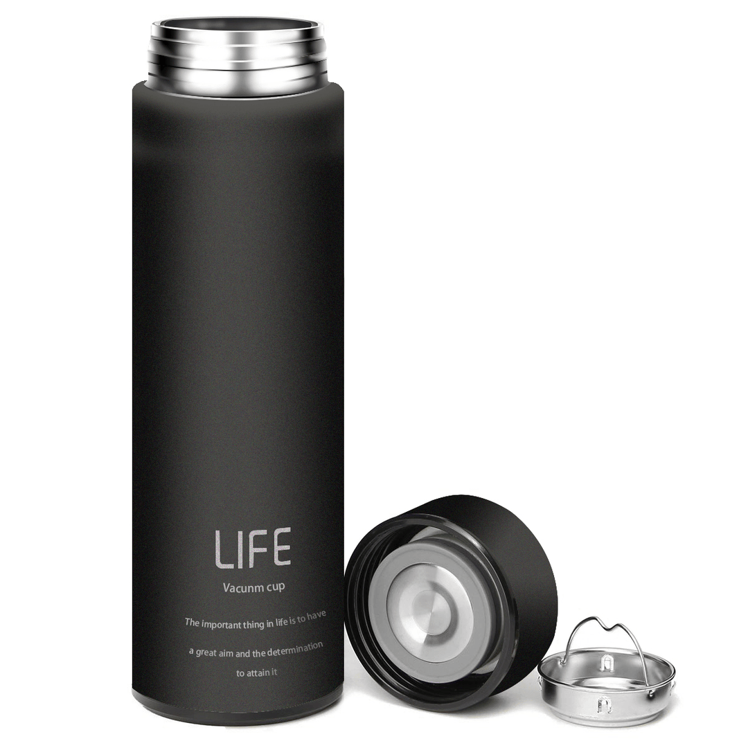 500Ml /18 Oz Insulated Stainless Steel Water Vacuum Bottle Double-Walled Coffee Cup Flasks Thermo for Hot and Cold Drinks Travel Mug for Outdoor Sports Hiking Running