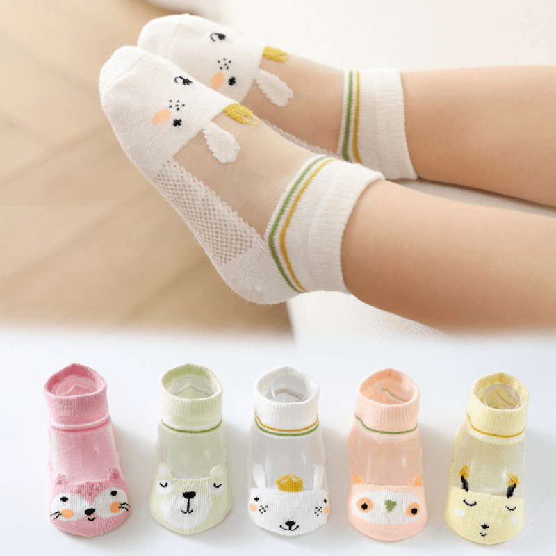 5 Pairs of Children Socks-Cute Animals