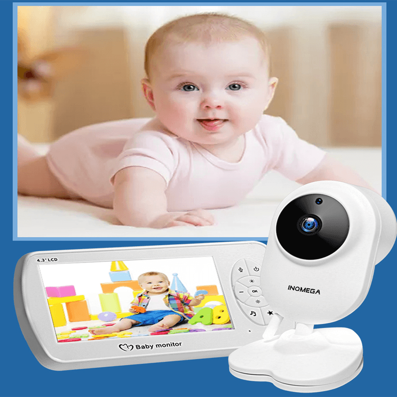 INQMEGA Wireless Baby Monitor 4.3 Inch Baby Nanny Security IP Camera Babysitter Night Vision Temperature Monitoring