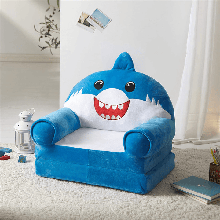 2 in 1 Flip Open Couch Seat Cartoon Foldable Kid Sofa for Infant Toddler