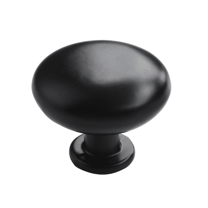 Zinc Alloy Black Solid round Handle Furniture Handle Cabinet Drawer Wardrobe Pull Single Hole Simple Handle