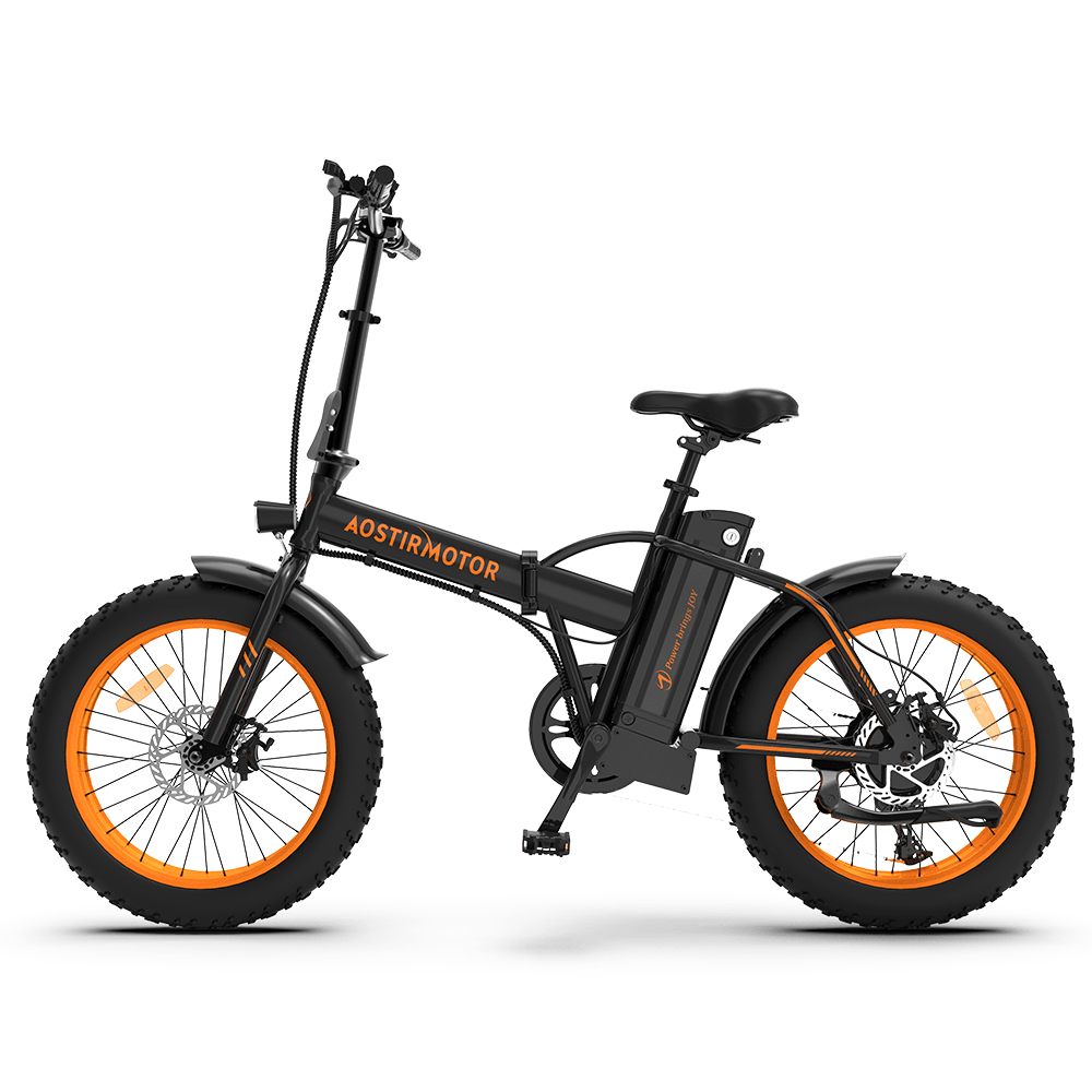 [US DIRECT] AOSTIRMOTOR A20 Electric Bike 20Inch 500W 36V 13Ah 40Km/H Max Speed 25-35Km Mileage 120Kg Max Load Mountain Fat Tire Electric Bicycle