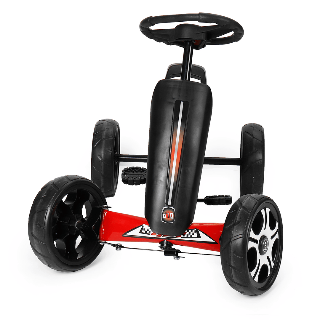 4 Wheel Kids Kart 2 Pedal Adjustable Seat Car Kids' Pedal Bike Children Bicycle Ride-On Toy Max Load 165Lbs for 2-5 Years Old