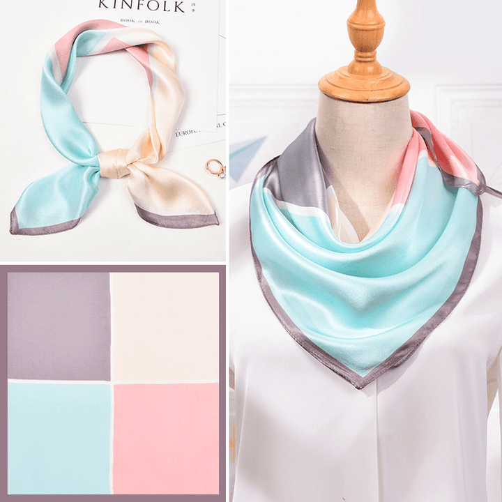 New Spring Silk Scarf Small Square Scarf Hangzhou Silk Thin Scarf