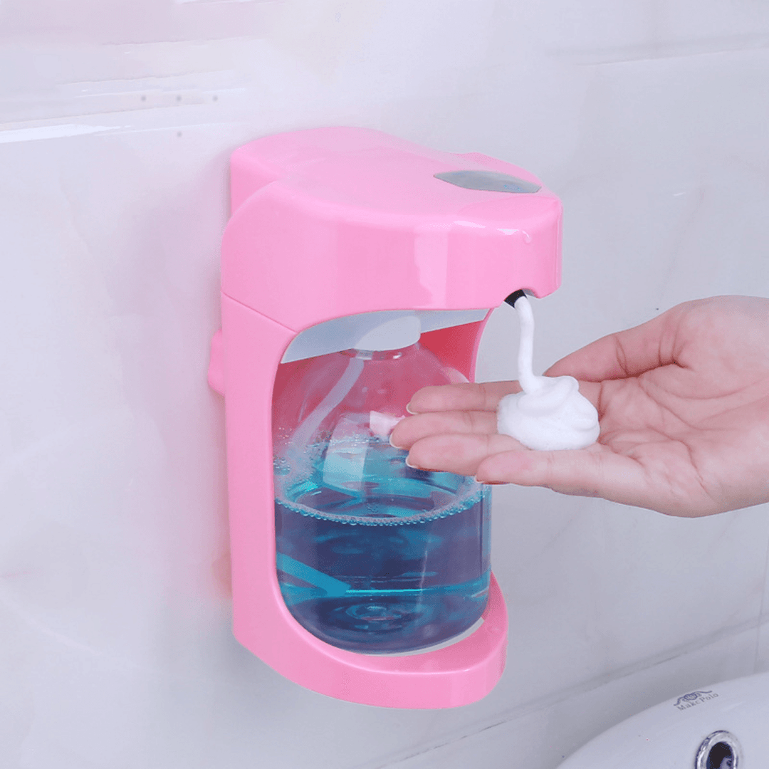 500ML Touchless Automatic Soap Dispenser Wall-Mounted Foaming Liquid Dispenser for Home Office School