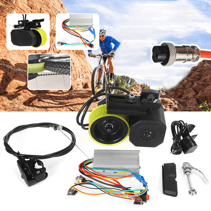 200W DIY Electric Bike Conversion Kit Motor Controller Clutch Switch Mounting Baffle Booster for Electric Mountain Bicycle Modification